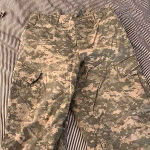 Army camouflage uniform pants